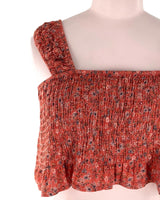 Top de tiras anchas encauchado