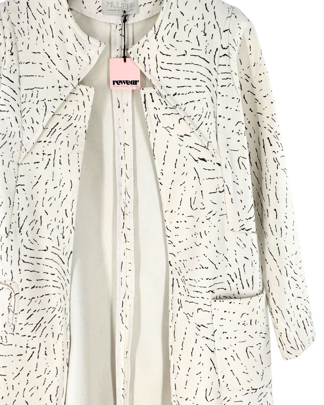 Blazer long size con print