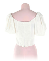 Blusa satinada manga globo