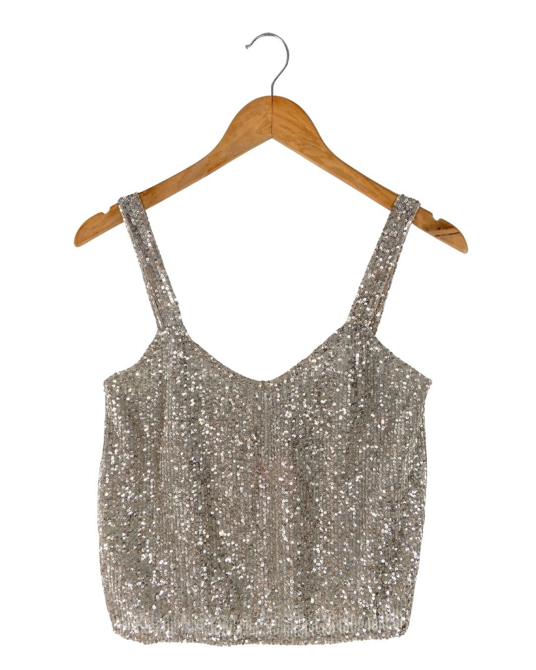 Blusa de lentejuelas de tiras