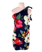 Vestido one shoulder print