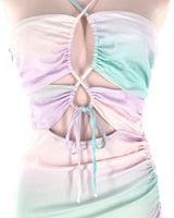 Vestido mini de tiras en