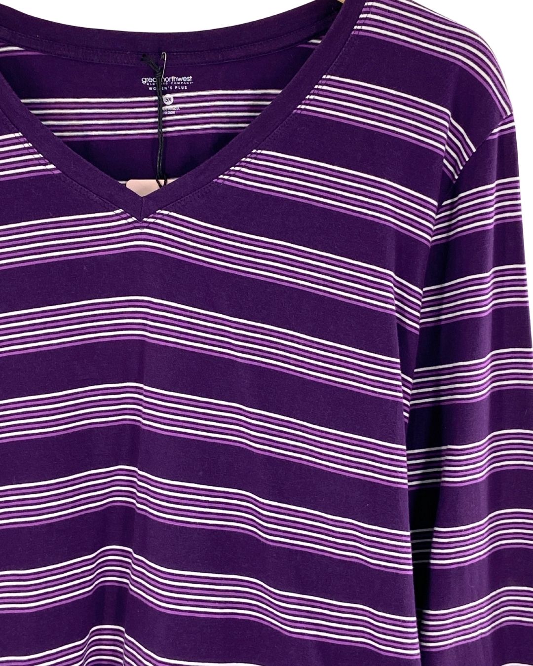 Camiseta a franjas manga larga