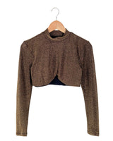 Saco crop manga larga