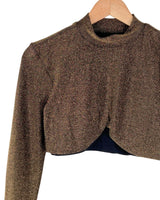 Saco crop manga larga