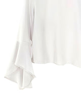 Blusa satinada manga campana