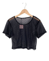 Blusa manga corta en mesh