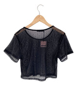 Blusa manga corta en mesh