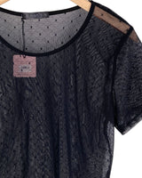 Blusa manga corta en mesh