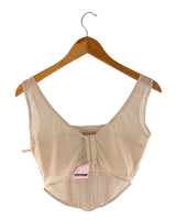 Blusa crop de tiras en mesh