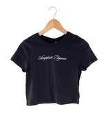 Camiseta crop manga corta