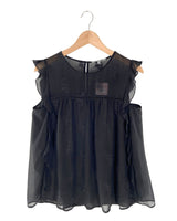 Blusa en mesh con bordados