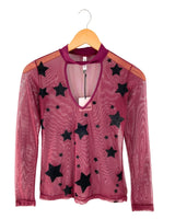 Blusa manga larga en mesh