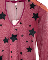 Blusa manga larga en mesh