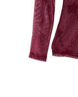 Blusa manga larga en mesh