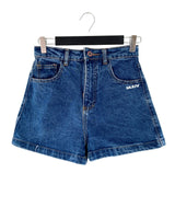 Short en denim tiro alto