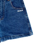 Short en denim tiro alto