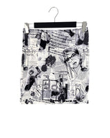 Falda mini encauchada print