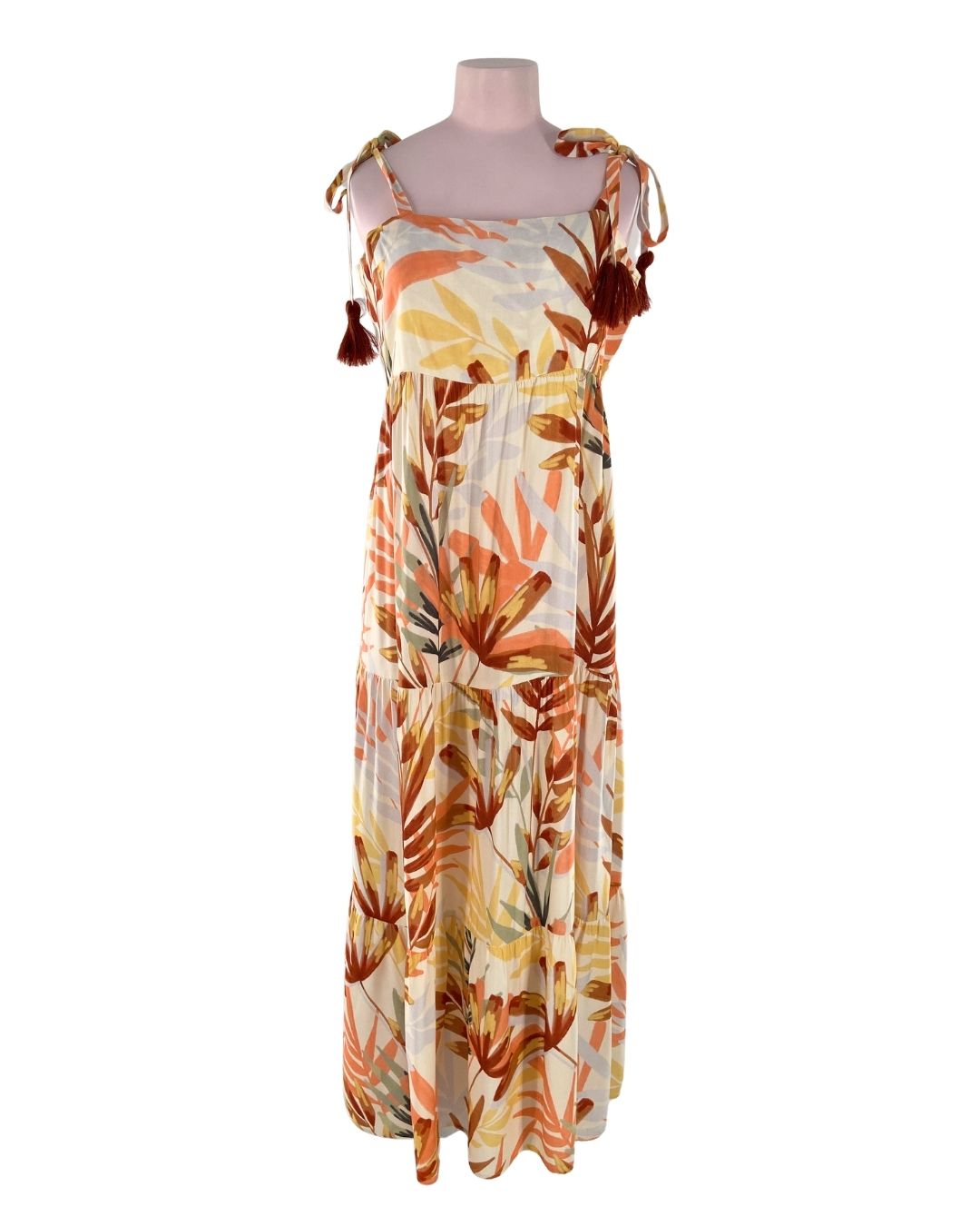 Maxi vestido de tiras anudadas