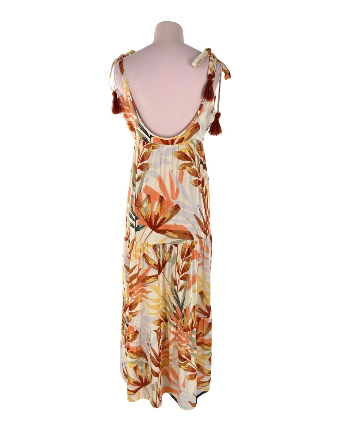 Maxi vestido de tiras anudadas