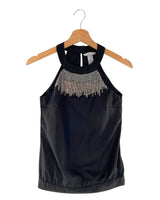 Blusa cuello halter recamado