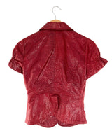 Blusa manga corta con textura