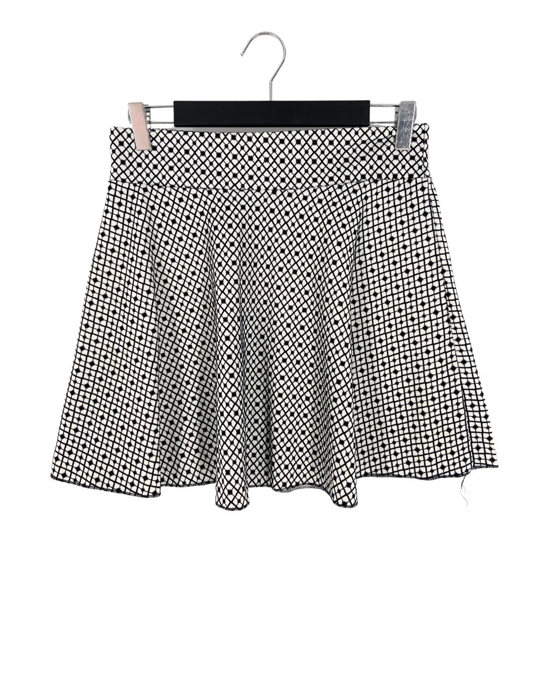 Falda amplia mini con textura