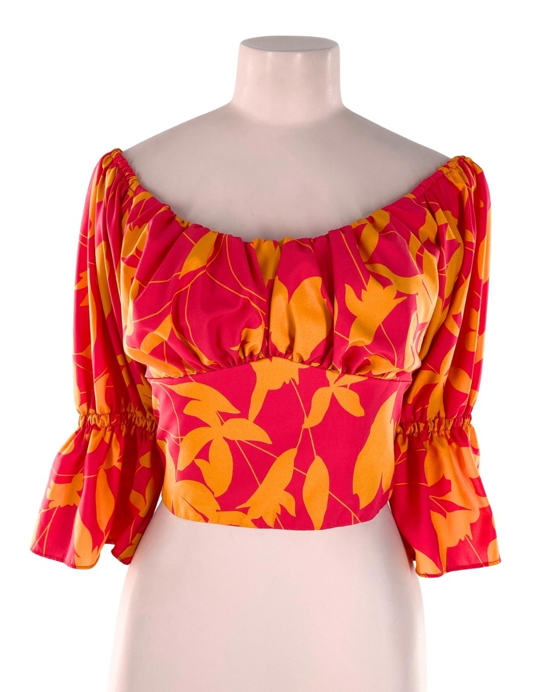Blusa off shouder print flores