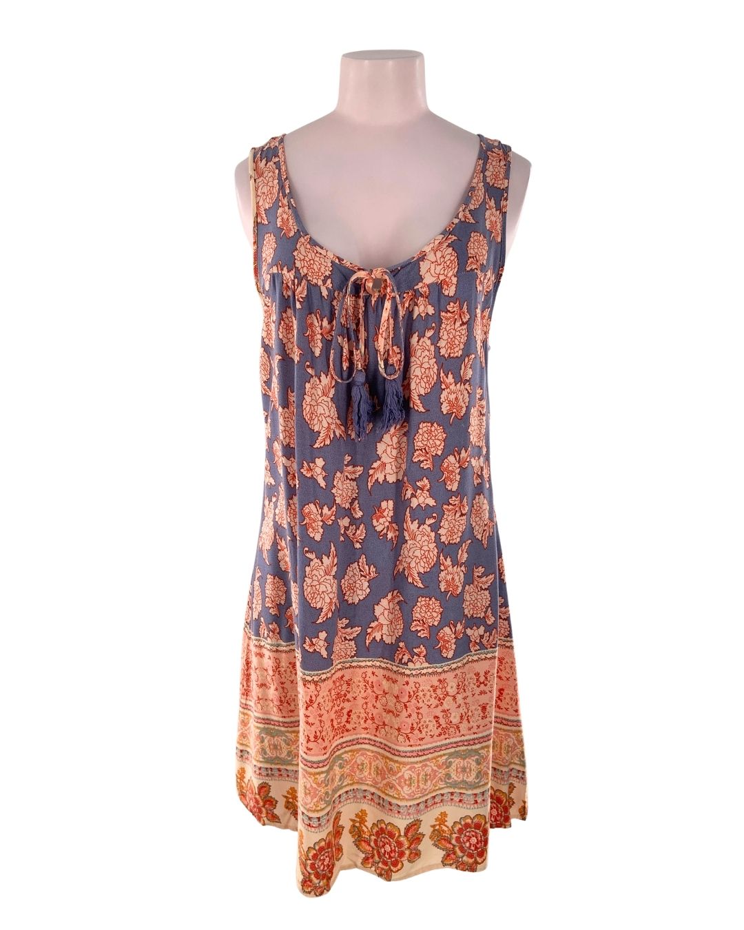 Vestido midi de tiras print