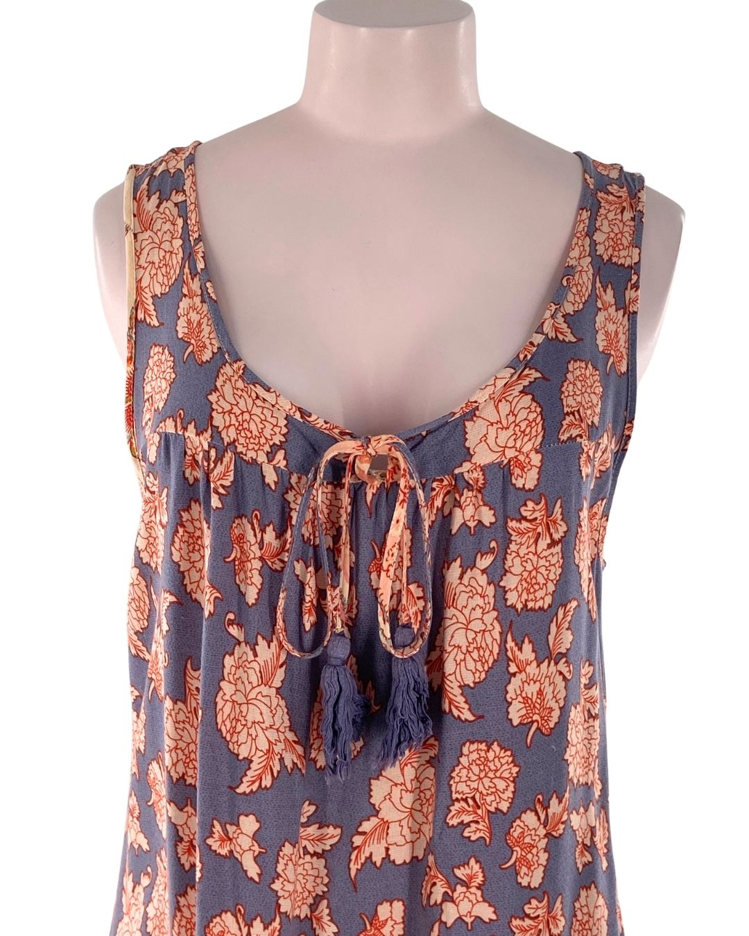 Vestido midi de tiras print