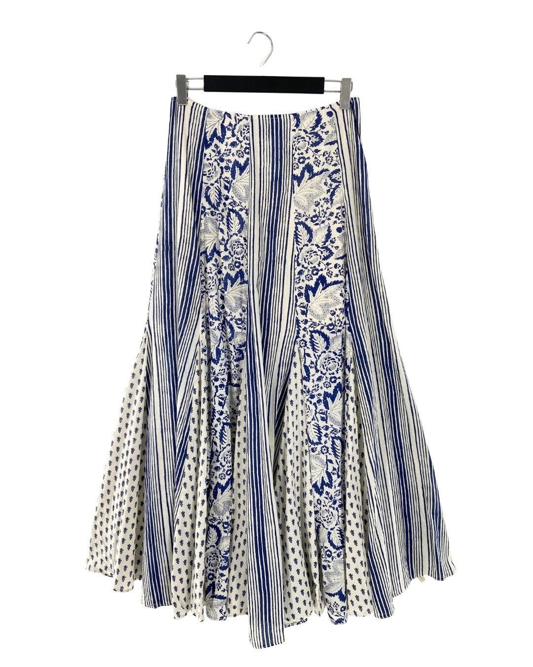 Maxi falda amplia print rayas