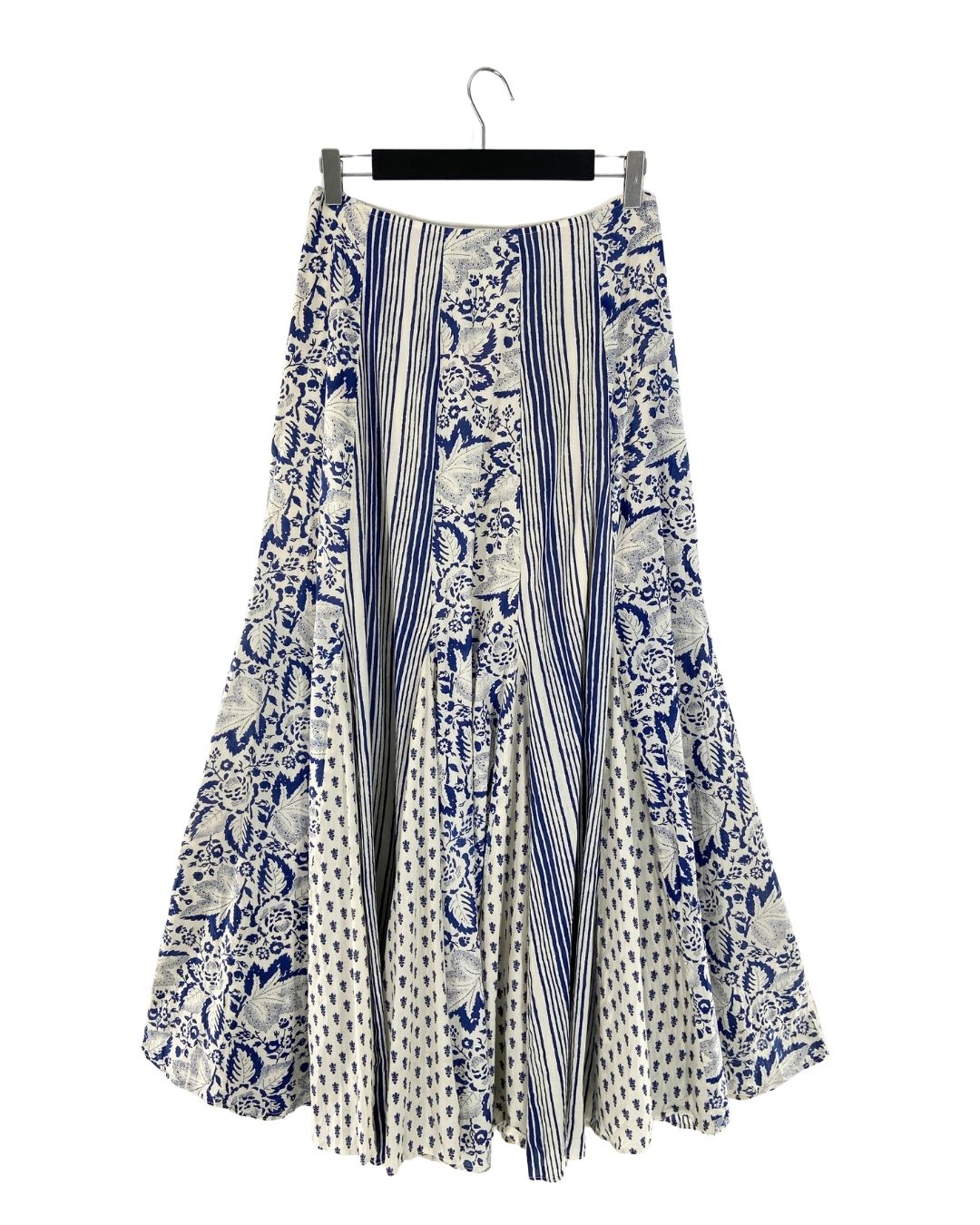 Maxi falda amplia print rayas
