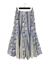 Maxi falda amplia print rayas