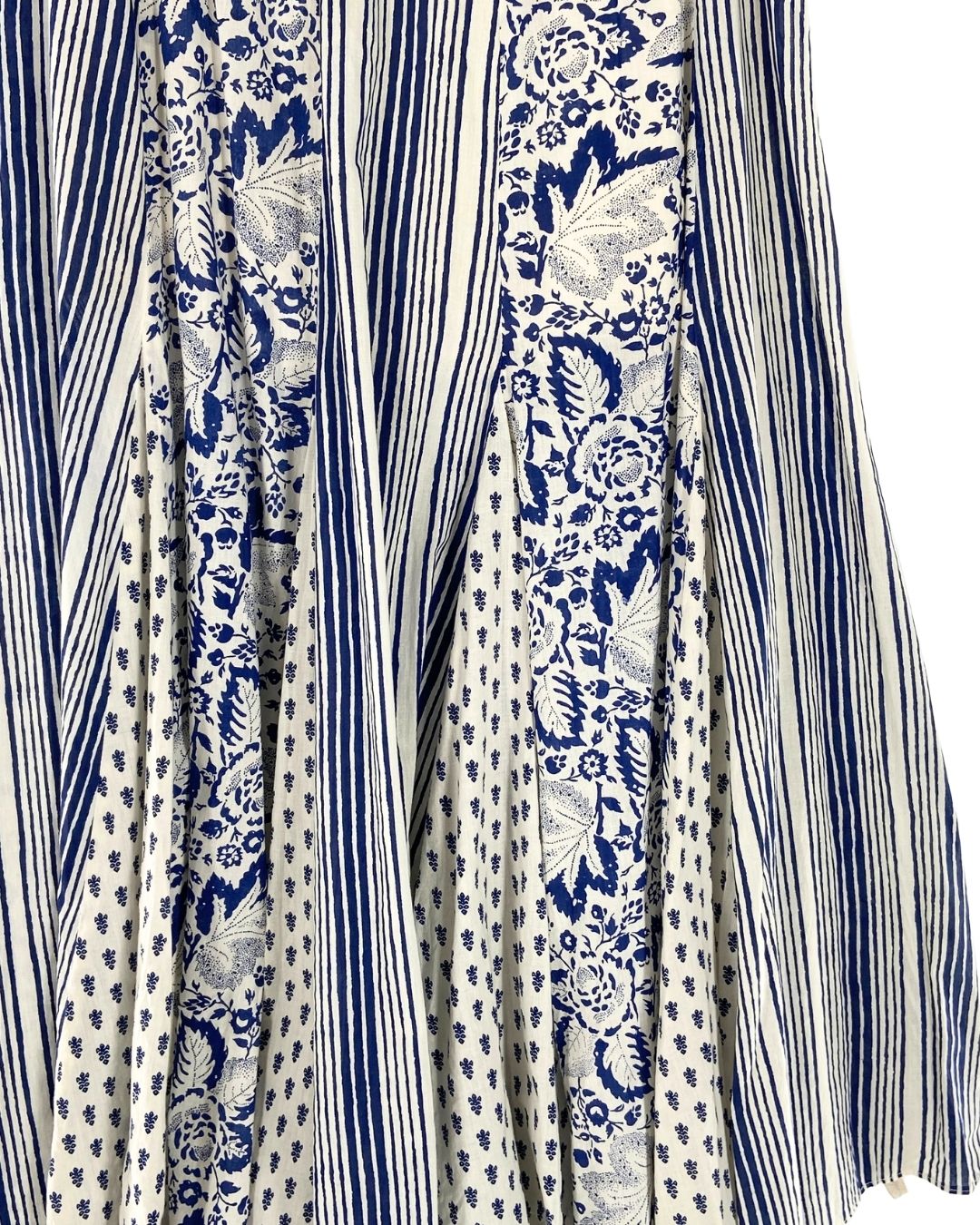 Maxi falda amplia print rayas