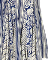 Maxi falda amplia print rayas