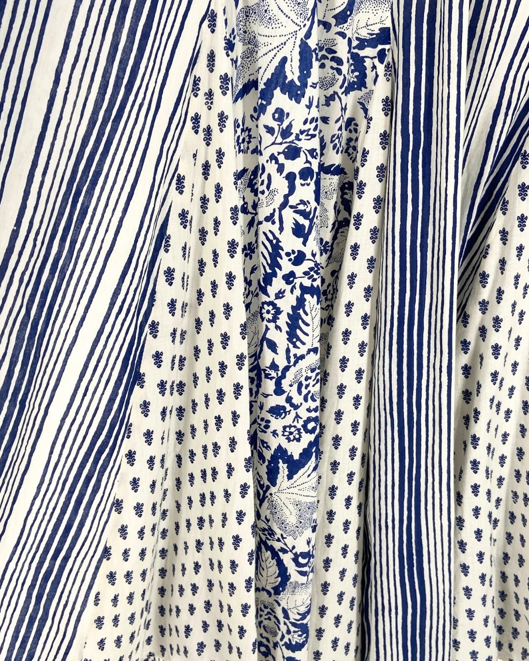 Maxi falda amplia print rayas