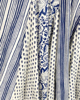 Maxi falda amplia print rayas