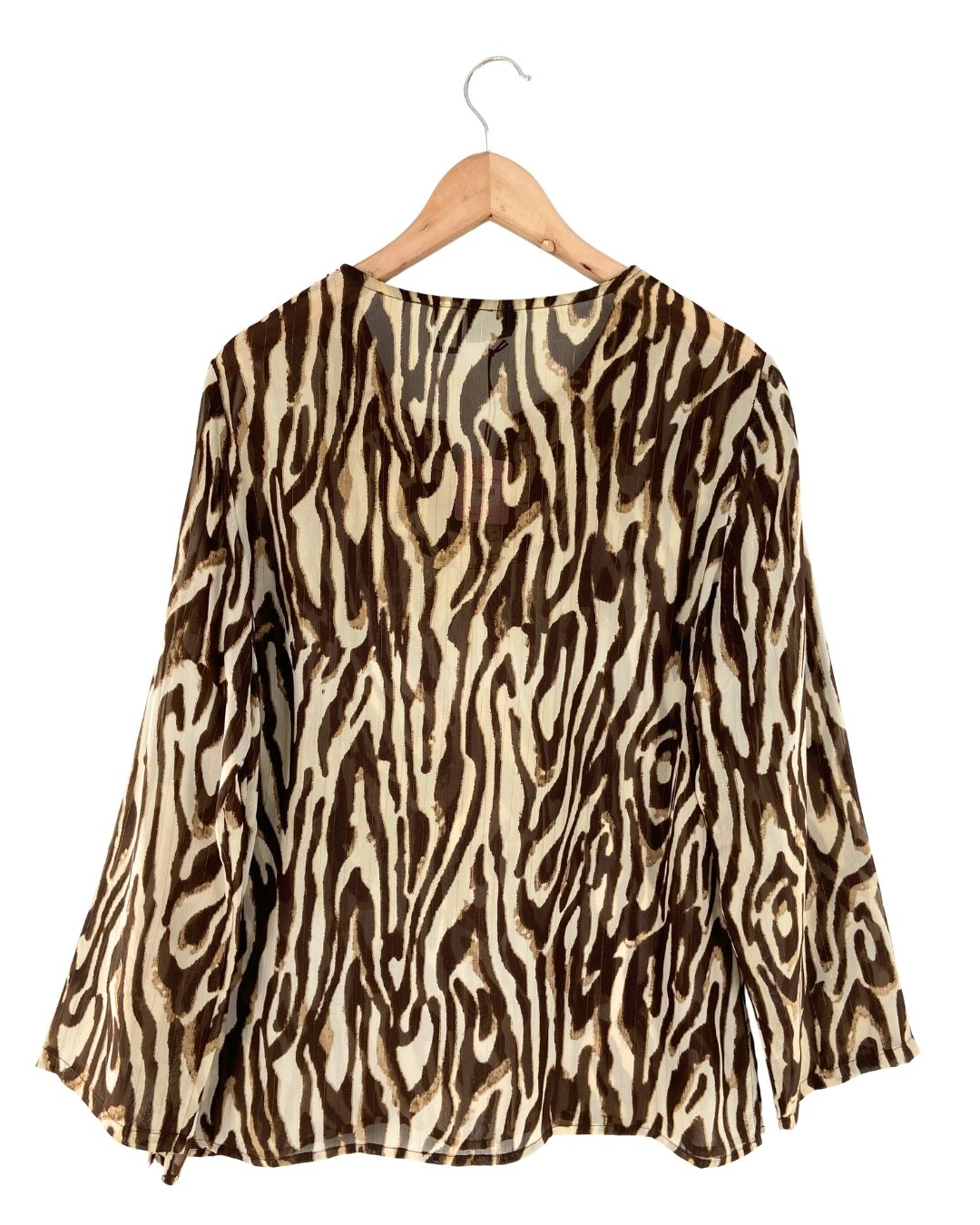 Blusa traslucida print zebra