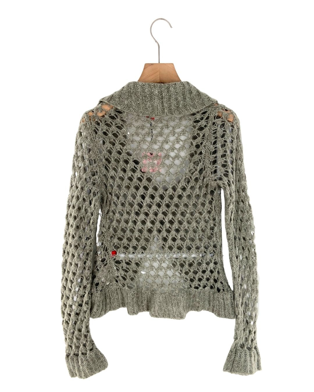 Saco tejido afelpado un boton