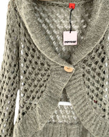 Saco tejido afelpado un boton