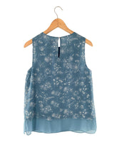 Blusa sleeveless print flores