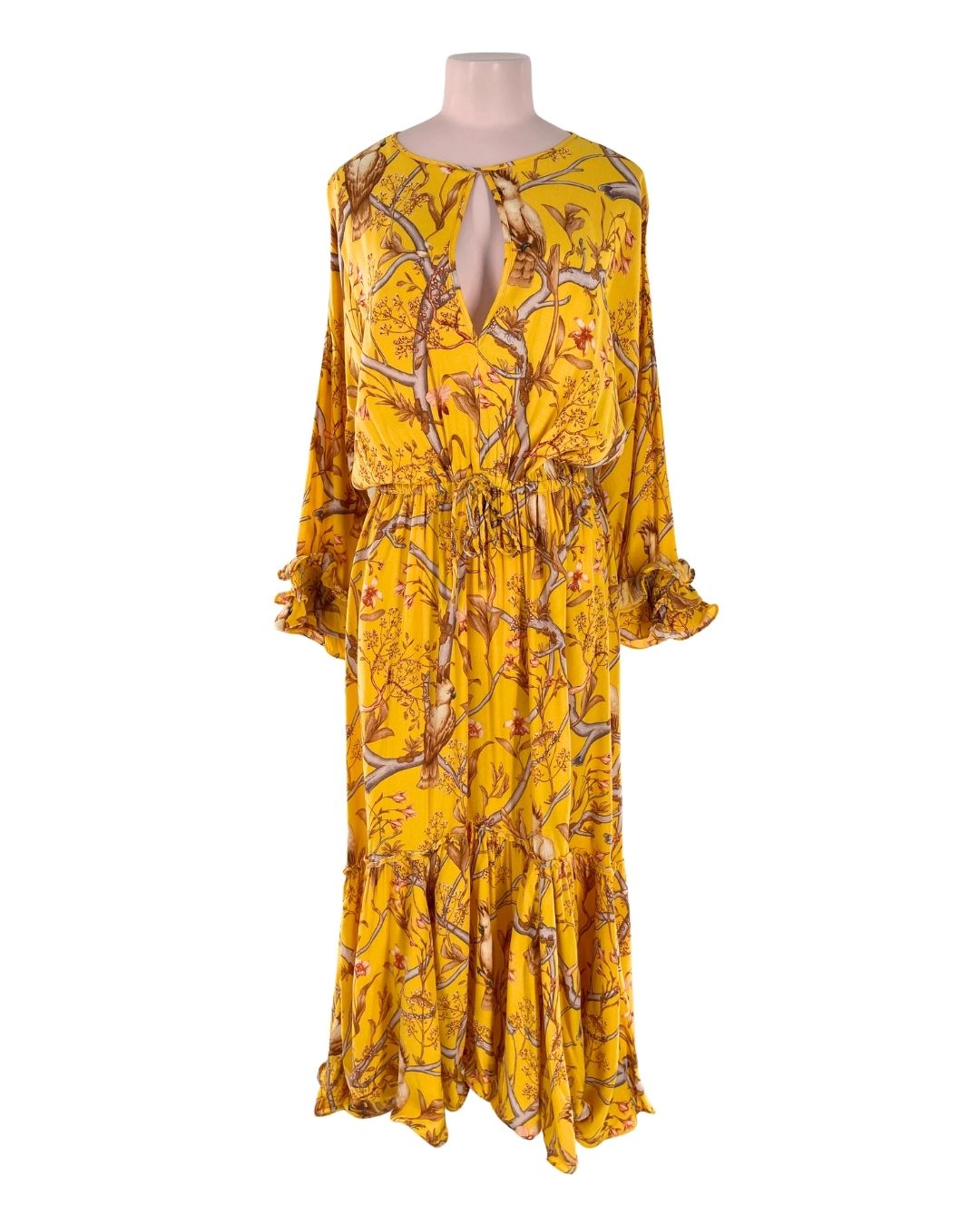 Maxi vestido manga larga