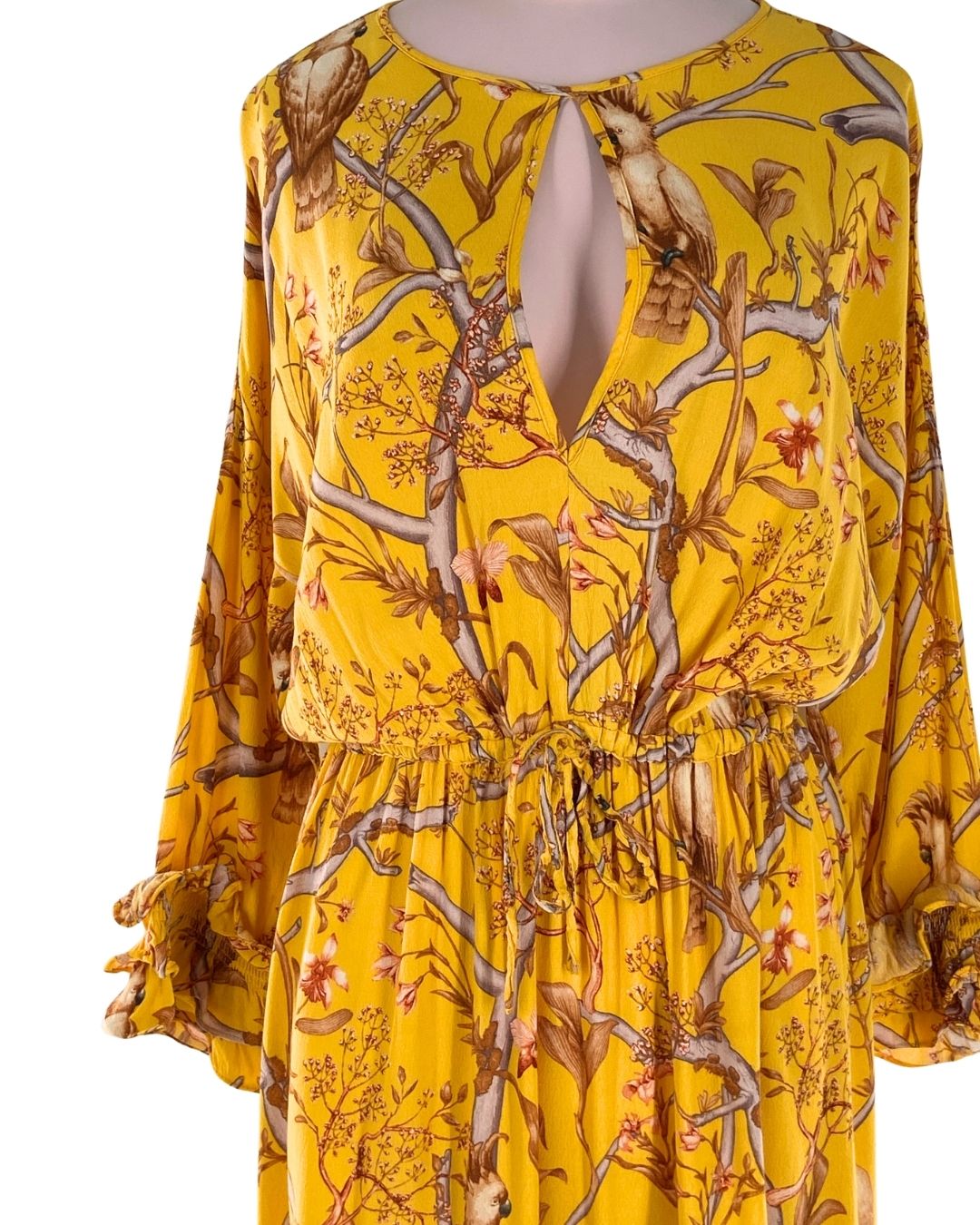 Maxi vestido manga larga
