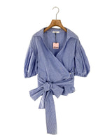 Blusa cruzada manga globo