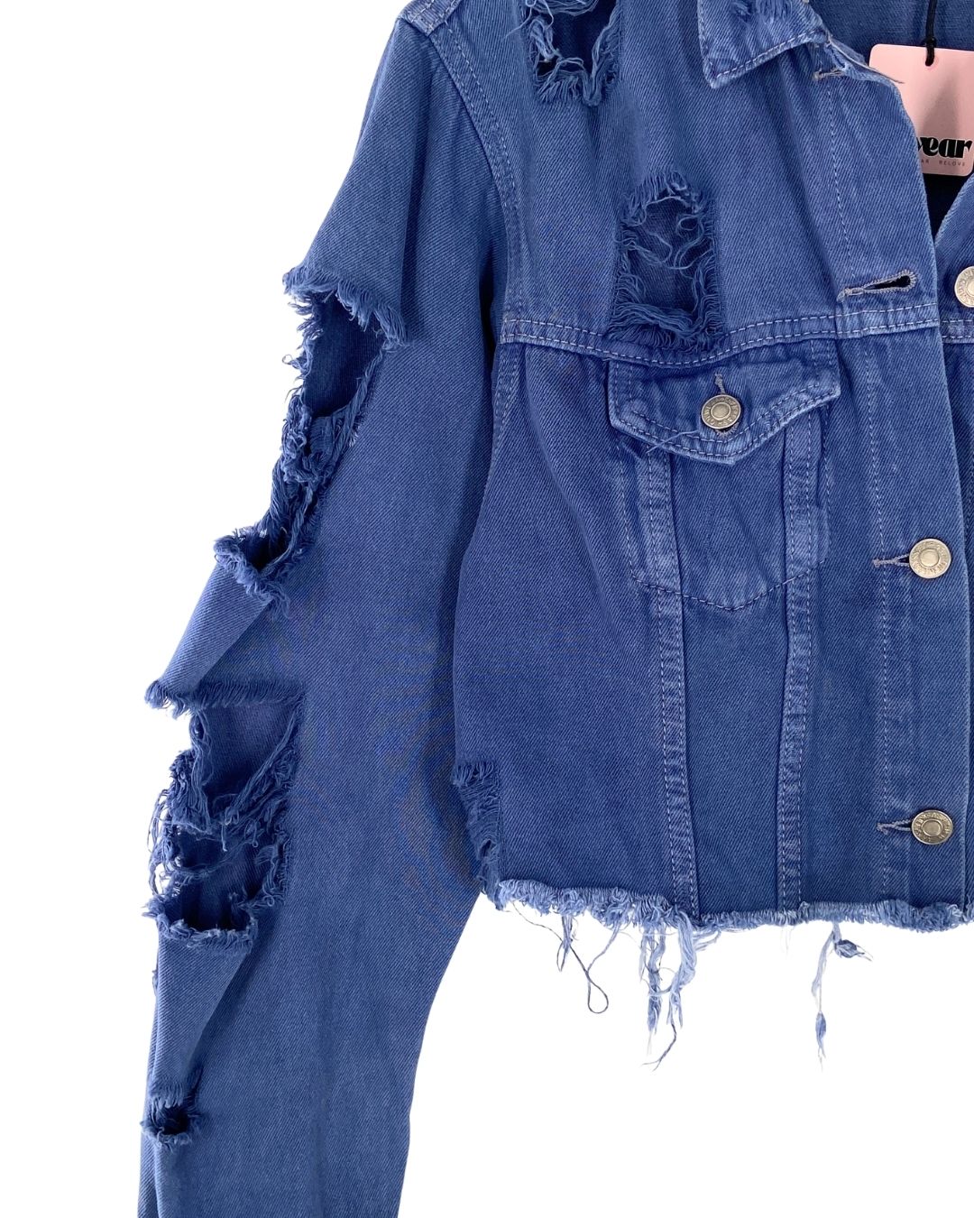 Chaqueta crop en denim
