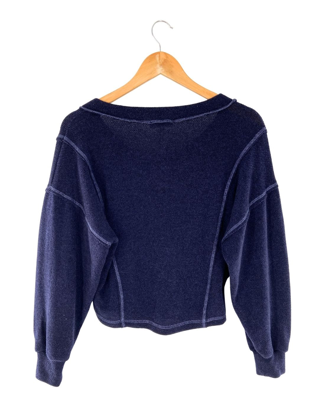 Saco crop con costura