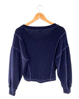 Saco crop con costura