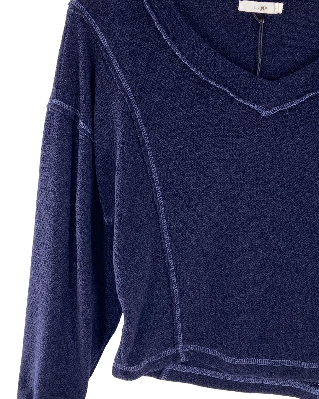 Saco crop con costura