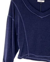 Saco crop con costura