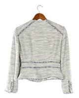 Chaqueta tweed con hilos